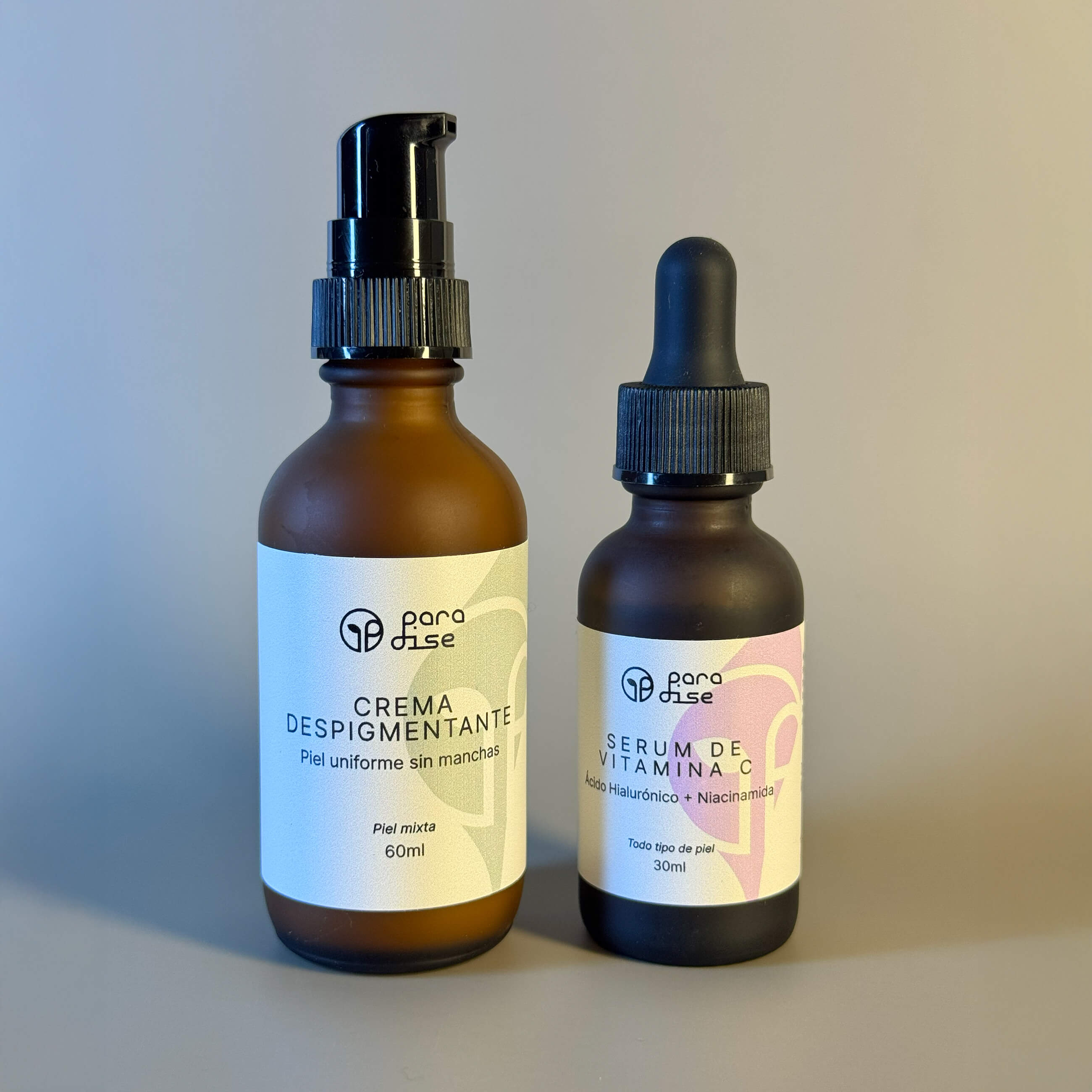 duo crema y suero despigmentante natural para la piel